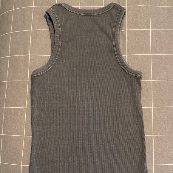 Zara Charcoal Ribbed Racerback tank - Picture 4 of 5